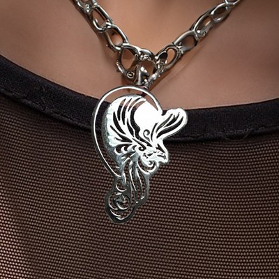 Pravda silver pendant and brooch | Mythical Bird Statement Jewelry