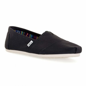 Clásico de lona TOMS para Hombre Sin Cordones Zapatos (Negro) | eBay