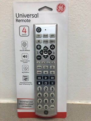 GE 34931 Programmable Universal Big Button Remote Control