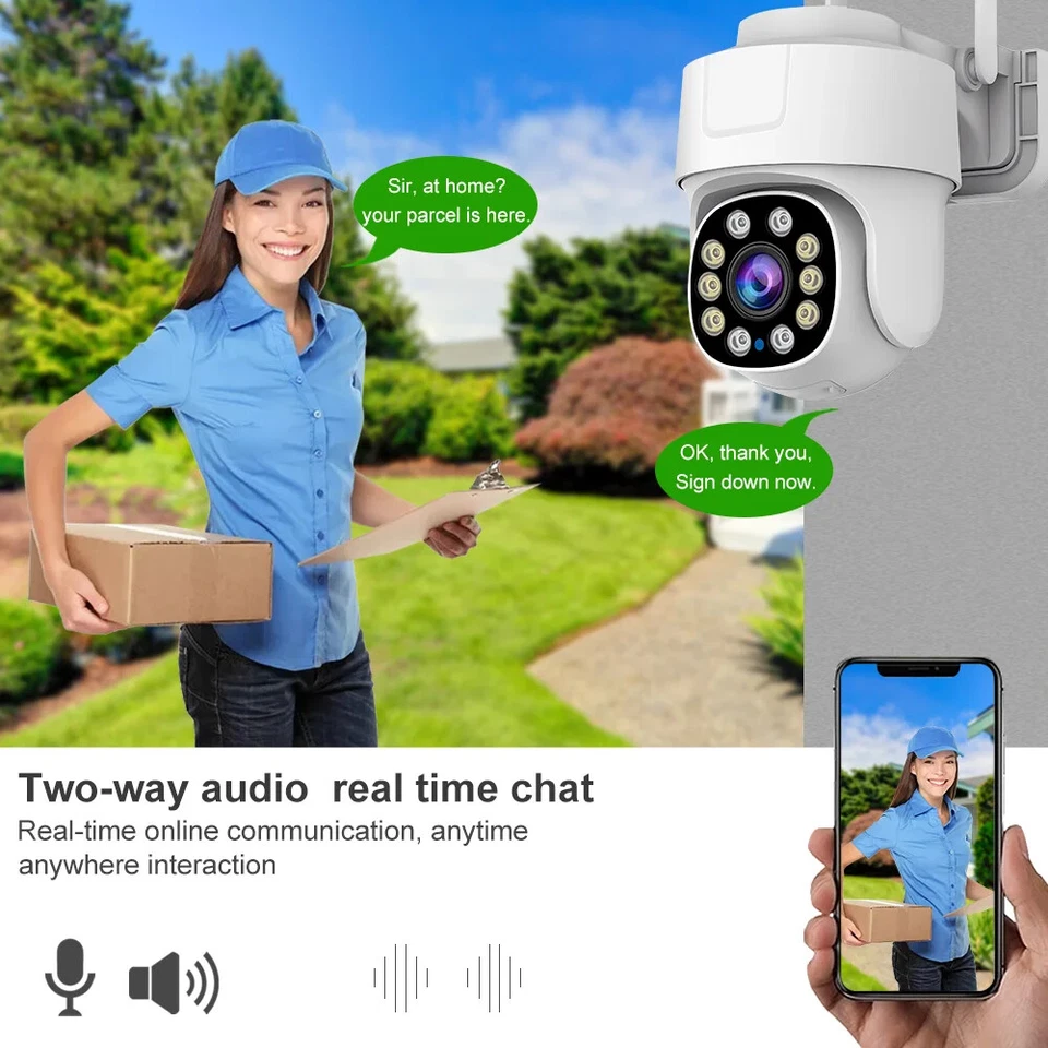 5MP PTZ Wifi Camera Tuya Smart Security Video AI Auto Tracking IP 10XZoom Camera - Image 2 of 4