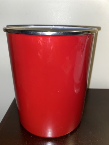 TIVOLI RED ENAMEL UTENSIL HOLDER