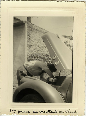 ALTES FOTO - VINTAGE SNAPSHOT - AUTO PKW DEFEKT PROBLEM - CAR FAIL