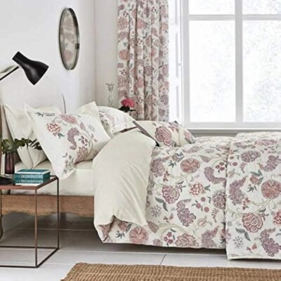 Sanderson Optionen Super King Baumwolle Blumen Bettbezug Set 2 Kissen