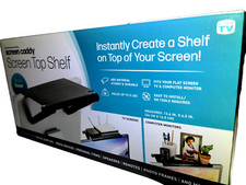 Screen Caddy- Mountable/ Monitor/ TV/ Screen Top Shelf Cable Box Stand Remotes