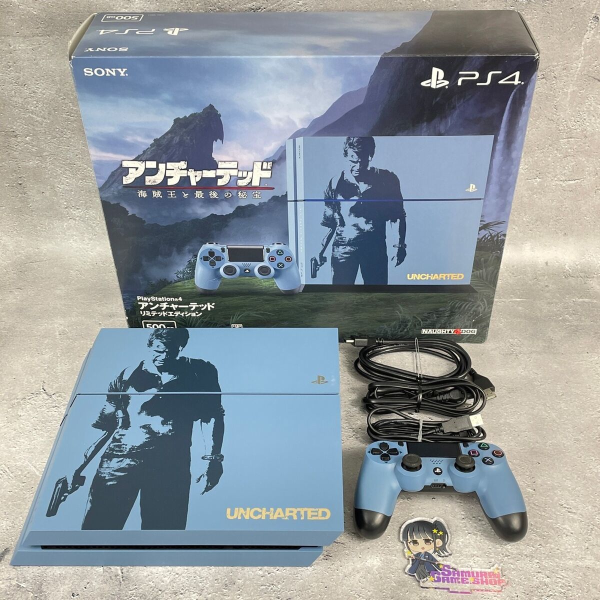 Sony PlayStation 4 PS4 500GB Uncharted Blue Console Limited Edition Japan  BOX