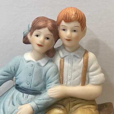 VTG Puppy Love Porcelain Figurine NORMAN ROCKWELL The Danbury Mint 1989 1F6