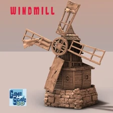 Primitive Windmill - Timber Worn Torn Mill Terrain