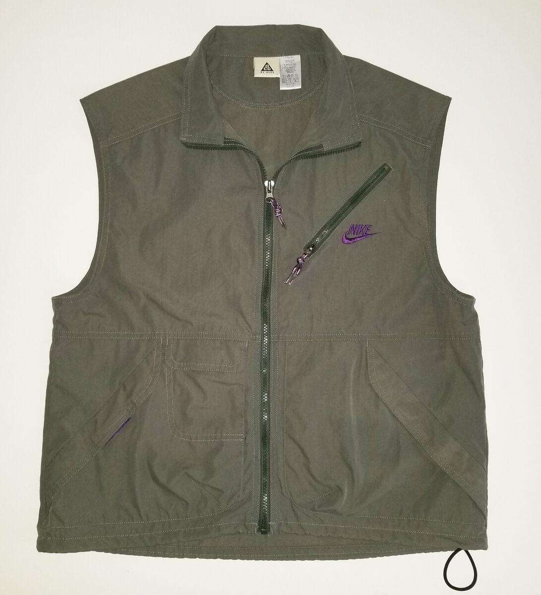 Nike ACG Vest Army Green Vintage 90s Tactical Utility Spell Nike ACG Vest Army Green Vintage 90s Tactical Utility Spell