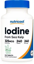 Nutricost Iodine (Natural Iodine from Sea Kelp) 325mcg, 240 Tablets