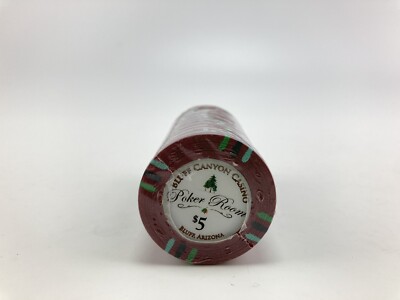 25 x red $ 5 USD Bluff Canyon clay Poker Chips 13.5 g brandnew 