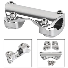 Chrome Aluminum 1" Handlebar Risers Top Clamp For Harley Touring 88-23 Road King