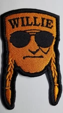 Willie Nelson orange Patch approx 2.5 x 3.75"