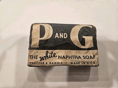 Procter & Gamble White Naphtha Soap Advertising Sign Black Beige Soap Theme