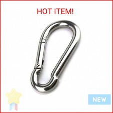 Large Carabiner Clip,5-1/2 Inch Heavy Duty Stainless Steel Spring Snap Hook for