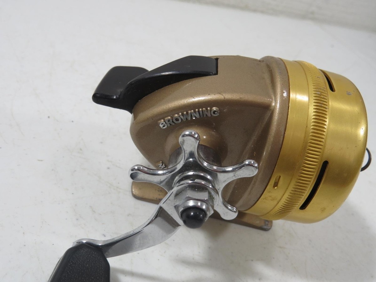 Vintage Browning Model 1130 Spincast Reel Right Hand Gold Japan