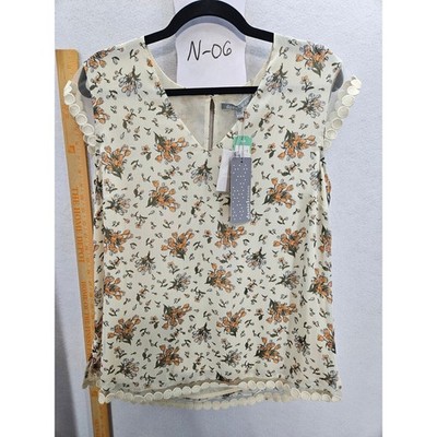 Daniel Rainn sheer blouse, size L NWT