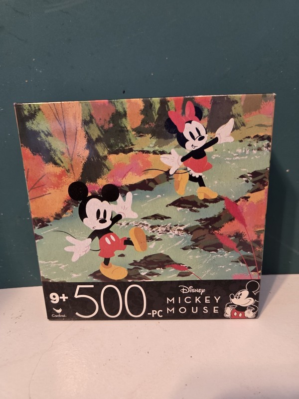 Disney Mickey & Minnie Mouse 500 Piece Jigsaw Puzzle Cardinal 11x14 Factory Seal