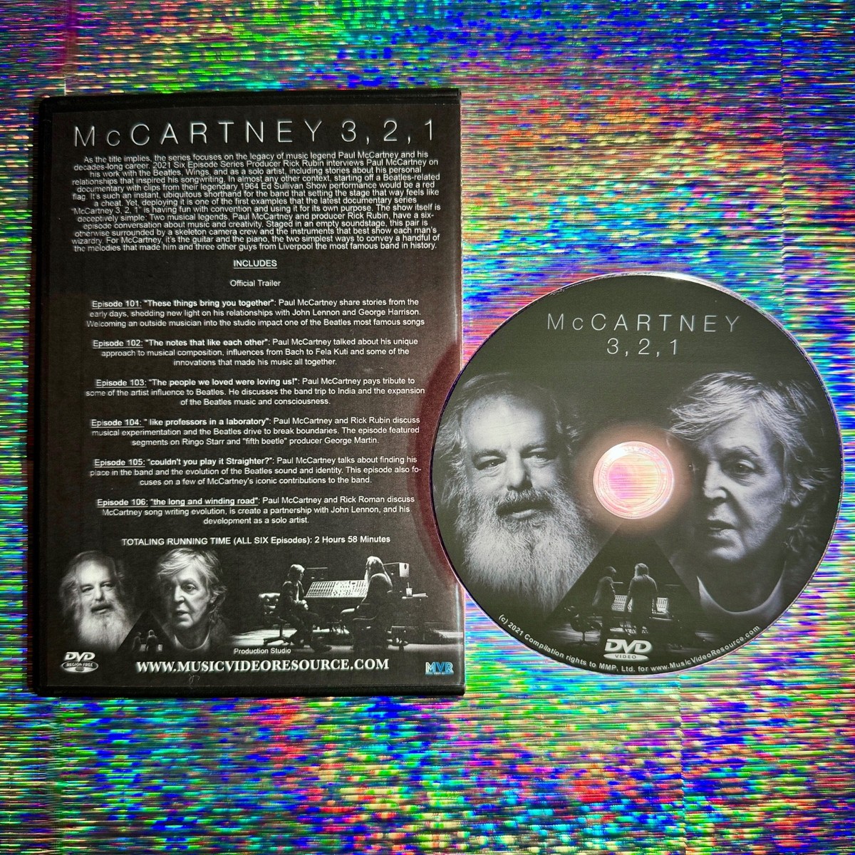 McCARTNEY 3 2 1 DVD (2021 Documentary Series) Paul Beatles Wings 3