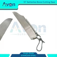 13" Satterlee Saw Orthopedic Veterinary - Ring Handle - Bone Saw - Stainless