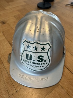 McDonald T Vintage US Government Aluminium Schutzhut mit Innenfutter & Kinnriemen