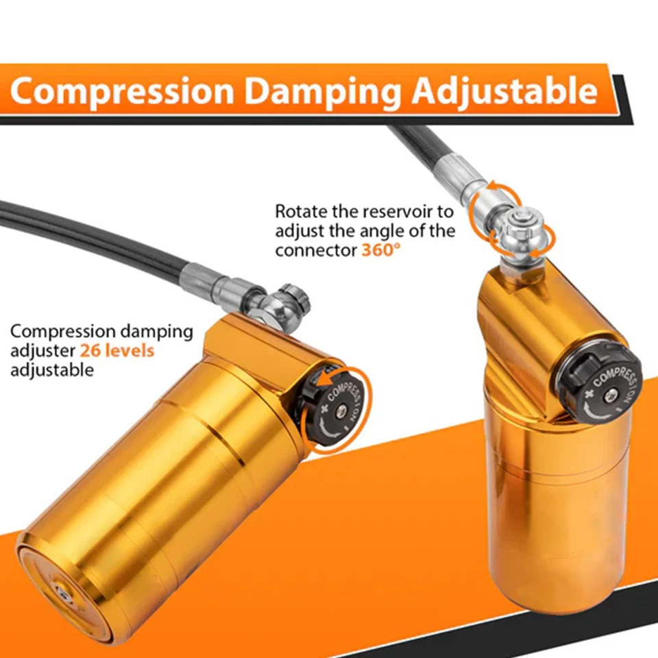 For Harley Street Road Glide King 14-24 Remote Reservoir Rear Suspension Shocks - Image 3 of 4