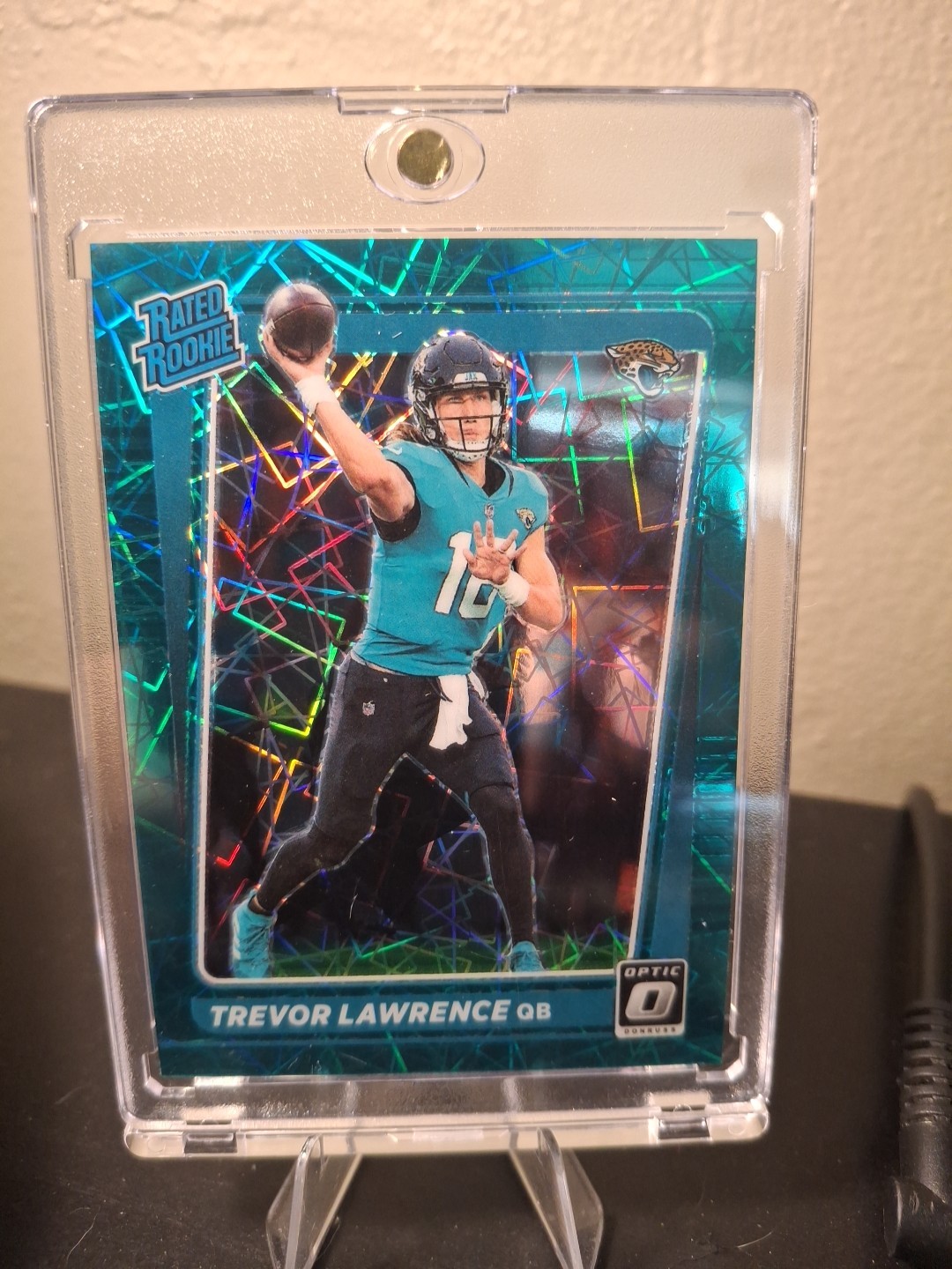 2021 Panini Donruss Optic Rated Rookie Trevor Lawrence #201 Green Velocity (RC)