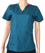 Wonder Flex Women's V-Neck Scrub Top Size Small