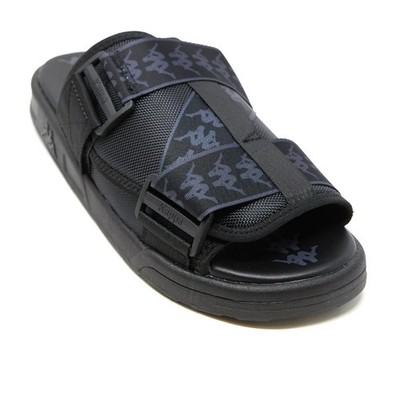 KAPPA 222 BANDA MITEL 1 SANDAL LO UNISEX MEN 4 = WOMEN 5.5 SHOES BLACK/GREY NEW