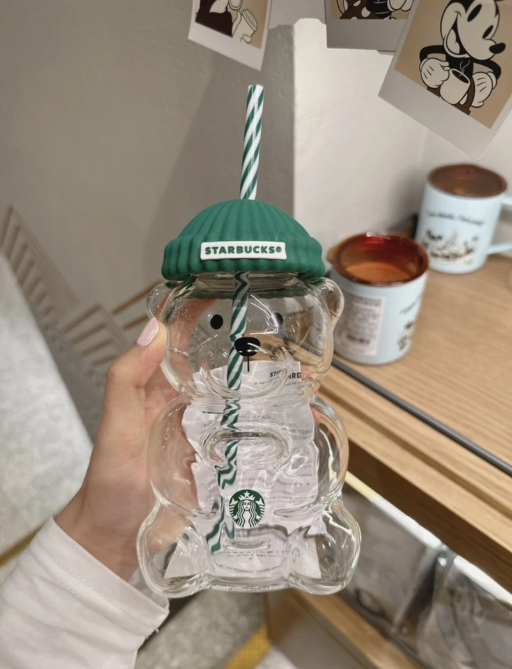 2026 Starbucks Barista Bear Cup Limited Edition Glass Cup Xmas gift 591ml - Image 2 of 4