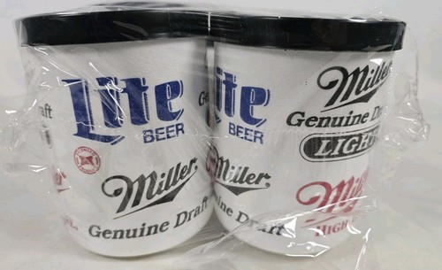 Vintage Miller Lite Styrofoam Beer Can Koozie Lot of 4 coozie light foam Lifoam