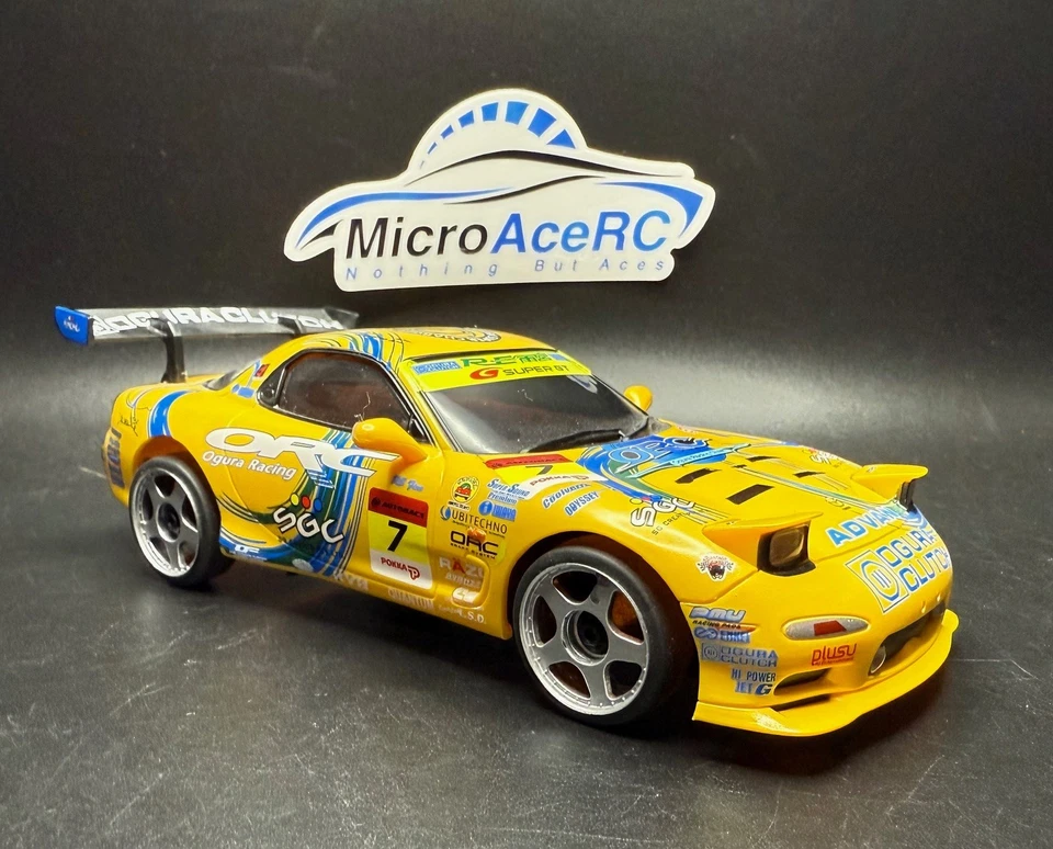 Custom Yellow Mini-Z Mazda RX-7 body - Image 2 of 4