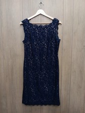 Adrianna Papell Dress 10 Adult Blue Womens L