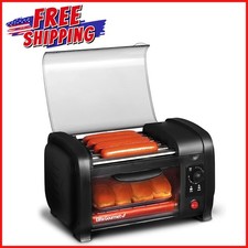 HOT DOG TOASTER OVEN MACHINE Stainless Steel Heat Rollers Kitchen Bun Warmer NEW