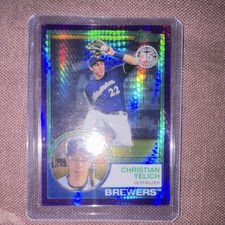 Christian Yelich Purple Wave Chrome Refractor /75  Topps 35th *Fast Shipping*