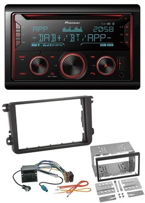 Pioneer 2DIN DAB MP3 Bluetooth USB CD Autoradio für VW Sharan ab 10 Tiguan ab 07 - Bild 1 von 4