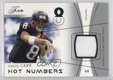 2004 Flair Hot Numbers Green Materials David Carr #HN-DC2 2u3