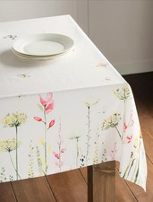Botanical Fresh Tablecloth Boho Wildflowers butterflies tablecloth Spring Easter