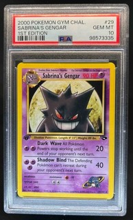 Pokemon Sfida Palestra 2000 1° Edizione Gengar di Sabrina #29/132 PSA 10