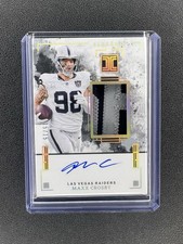 Panini Impeccable 2025 Elegance Maxx Crosby Raiders Patch Auto #EVPA-MCY 15/15