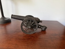 Vintage 1990  s Reproduction Heavy Cast Iron Cannon