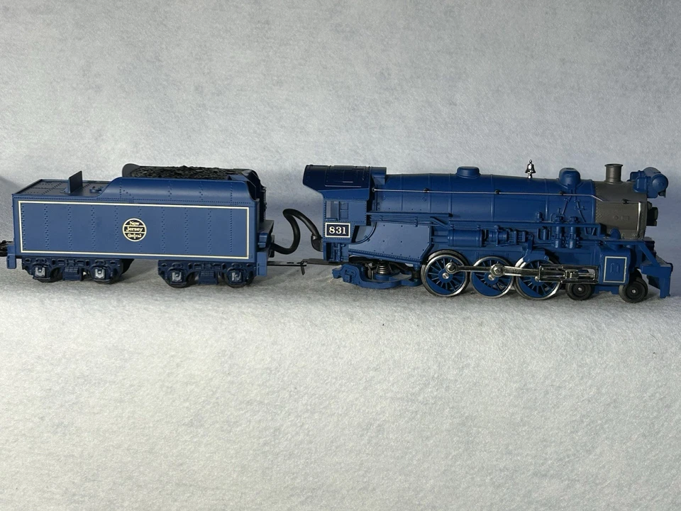 Nice MTH Rail King CNJ Blue Comet O Gauge Sound/Smoke 3 Pass. Cars  (No Box) - Image 3 of 4