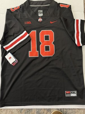 BLACKOUT OSU Marvin Harrison Jr Ohio State Jersey Buckeyes Stitched NWT. 