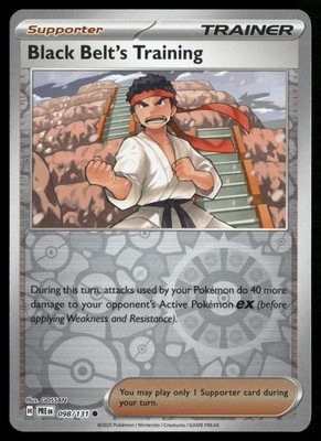Black Belt's Training - 098/131 SV: Prismatic Evolutions Reverse Holo Pokemon TC