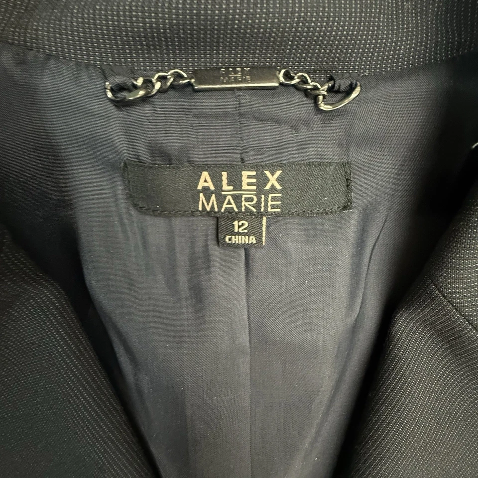 NOVO Conjunto de Calça Alex Marie Terno 12 Harriet Blazer Jaqueta 10 Mariah Listra Azul Marinho - Imagem 4 de 4