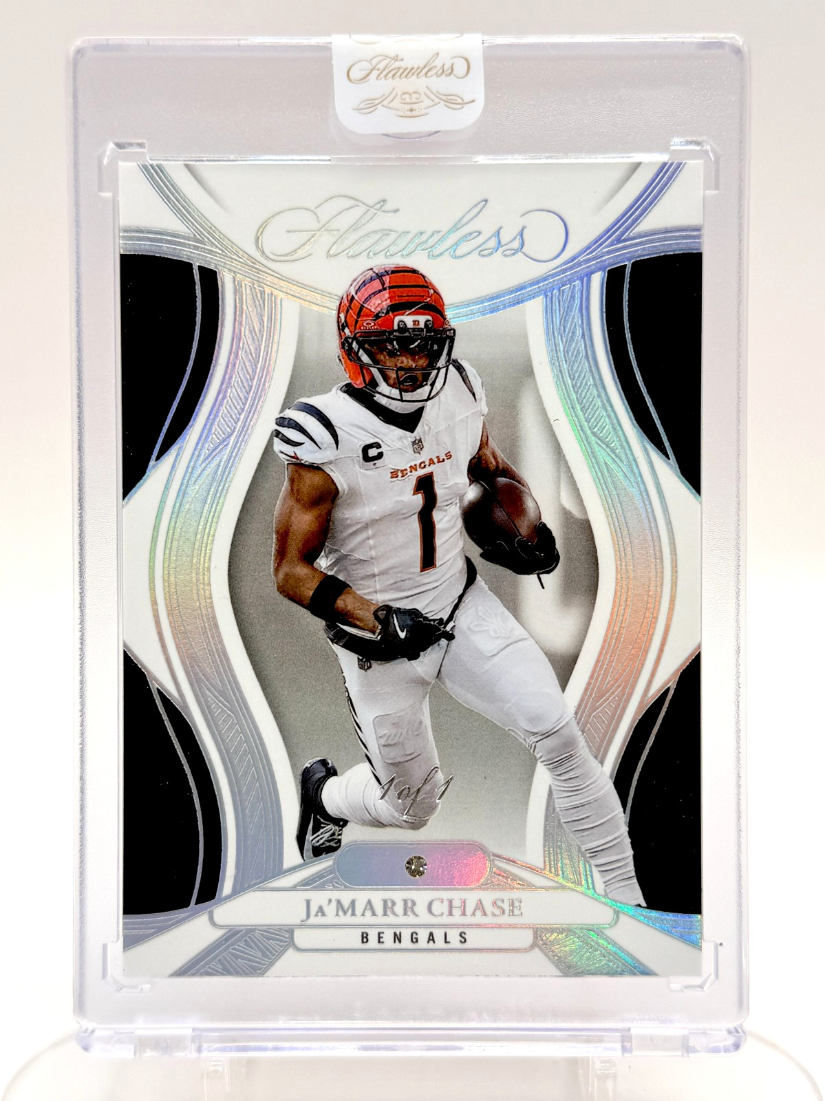 2025 Panini Flawless Ja'Marr Chase Diamond Black 1/1 Bengals (ONE of ONE) 🔥 view 1