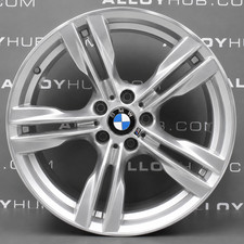 GENUINE BMW X5/X6 F15/F16 19" INCH 467M 5 TWIN SPOKE SILVER FRONT ALLOY WHEEL X1