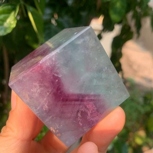 430g Natural Fluorite Quartz Cube Crystal Energy Reiki Healing