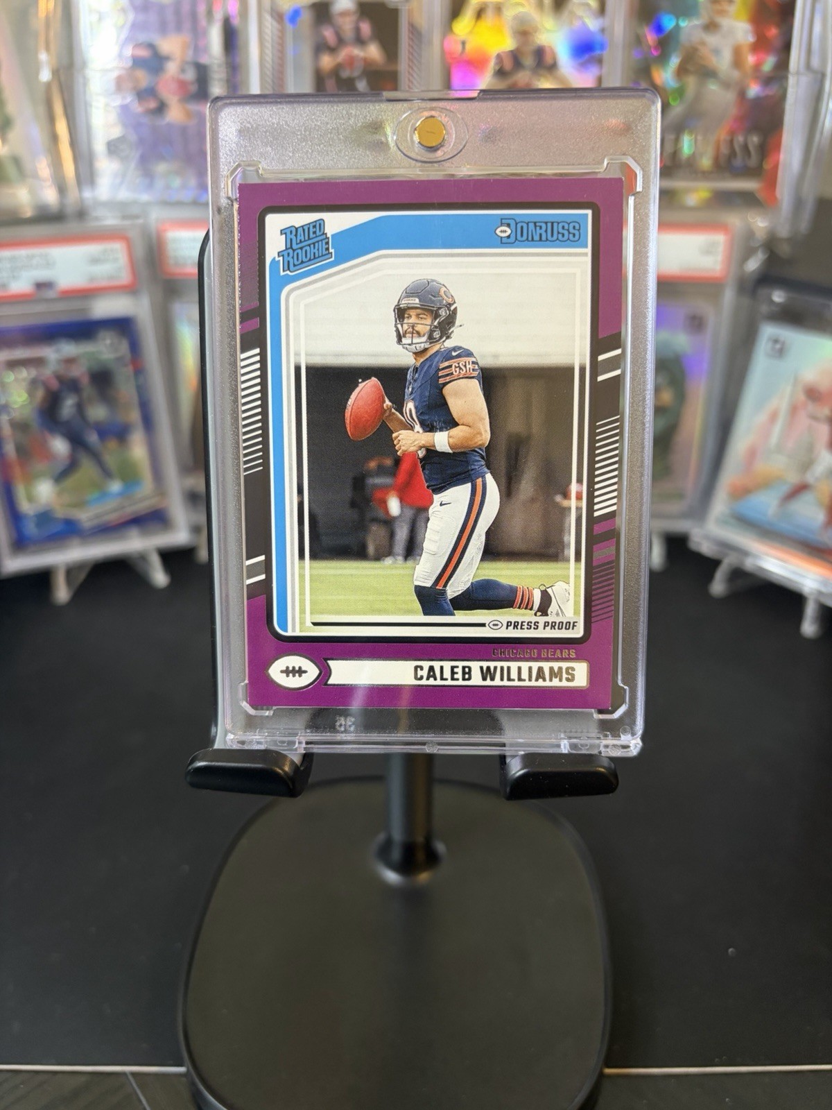 2024 Panini Donruss Rated Rookie Caleb Williams #327 Purple Press Proof (RC)