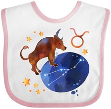 Inktastic Taurus Constellation Zodiac Sign Illustration Baby Bib Signs Month