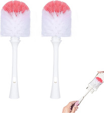 Bottle Brush Replacement Head - Compatible with OXO Bottle Brush. White and Pink